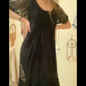 Zara black lace dress